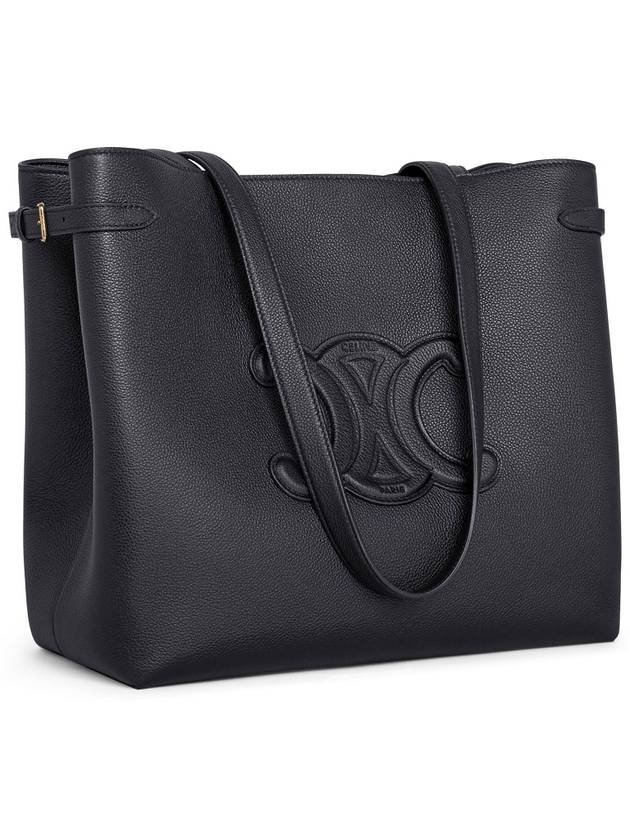 Cabas Anais Cuir Grain Calfskin Tote Bag Black - CELINE - BALAAN 3