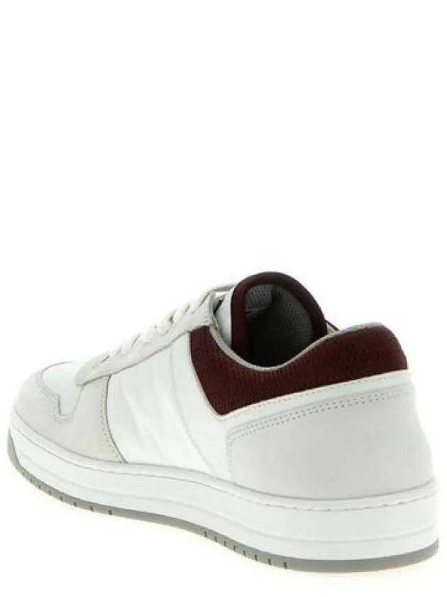 Downtown Re-Nylon Low Top Sneakers White Garnet - PRADA - BALAAN 3