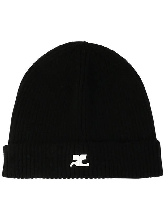 Rib Knit Beanie Black - COURREGES - BALAAN 1