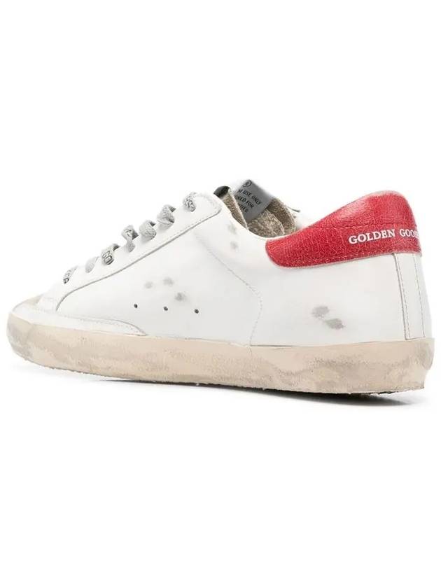 Superstar Suede Toe Red Tab Low Top Sneakers White - GOLDEN GOOSE - BALAAN 4