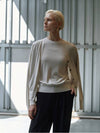 Women's Cashmere Silk Knit Top Ivory - LEHEE CASHMERE - BALAAN 2