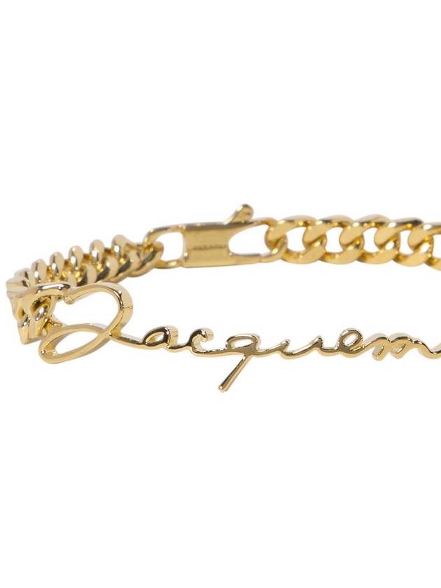 Logo Chain Link Bracelet Gold - JACQUEMUS - BALAAN 4