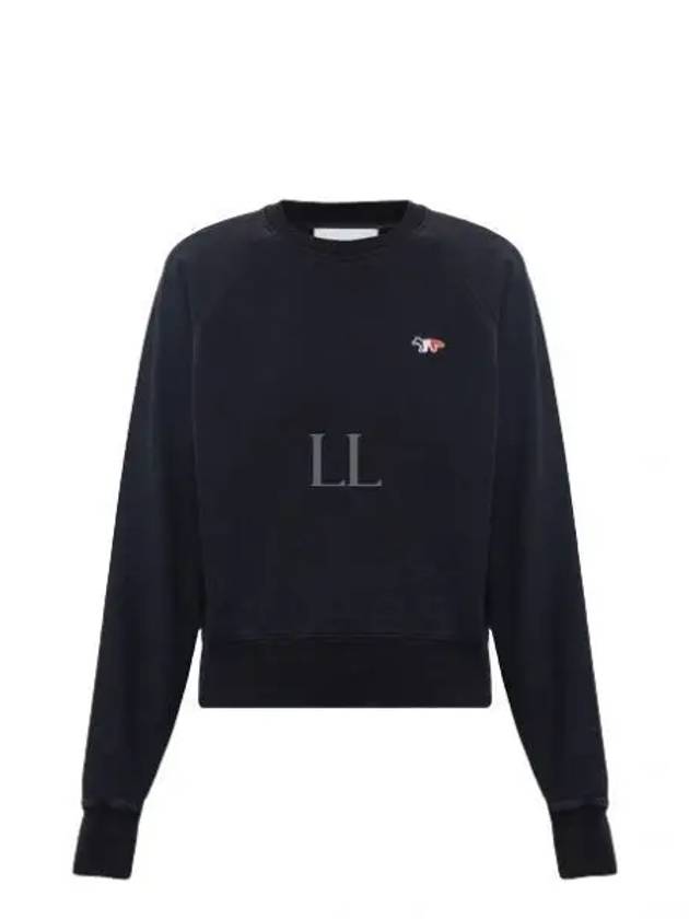 Tricolor Fox Patch Adjusted Sweatshirt Black - MAISON KITSUNE - BALAAN 2