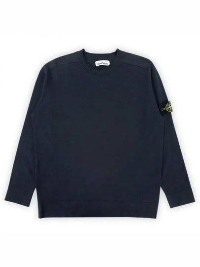 11Th Anniversary Wappen Lining Cuffs Knit Top Blue - STONE ISLAND - BALAAN 2