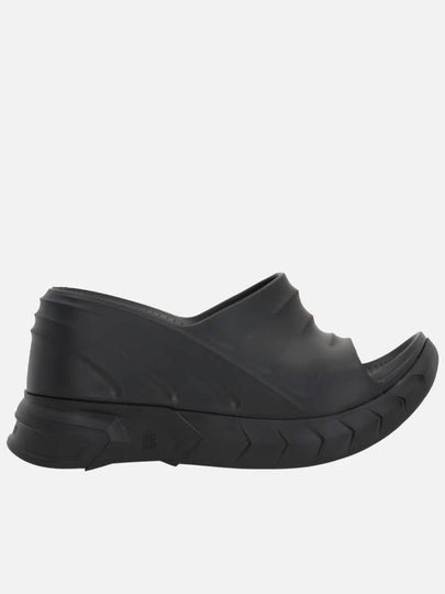 Women's Marshmallow Rubber Sandals Slippers Black - GIVENCHY - BALAAN 2