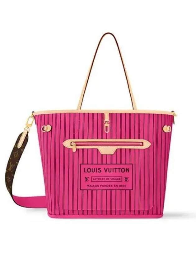 Neverfull Bandoulière Inside Out MM Reversible Tote Bag Rose Pondichery - LOUIS VUITTON - BALAAN 1