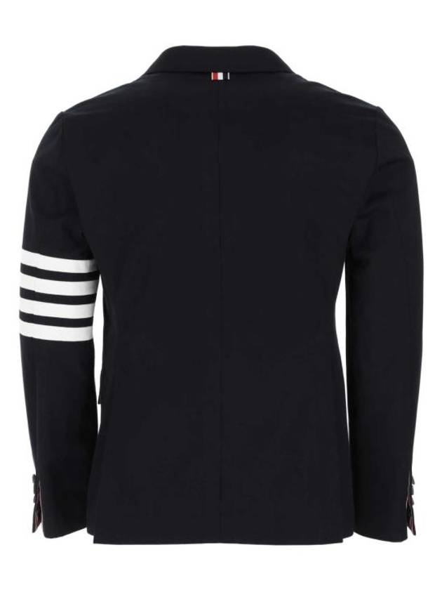 4 Bar Armband Cotton Blazer Jacket Navy - THOM BROWNE - BALAAN 3