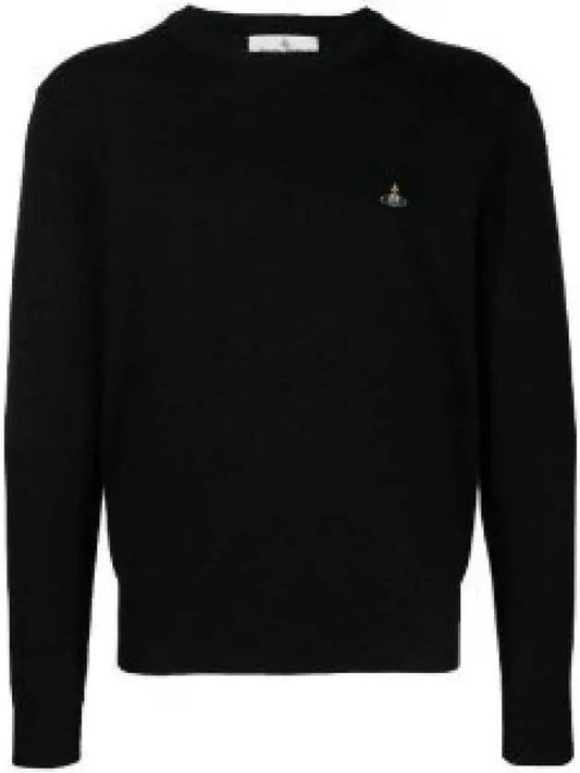 ORB Embroidered Crew Neck Knit Top Black - VIVIENNE WESTWOOD - BALAAN 2