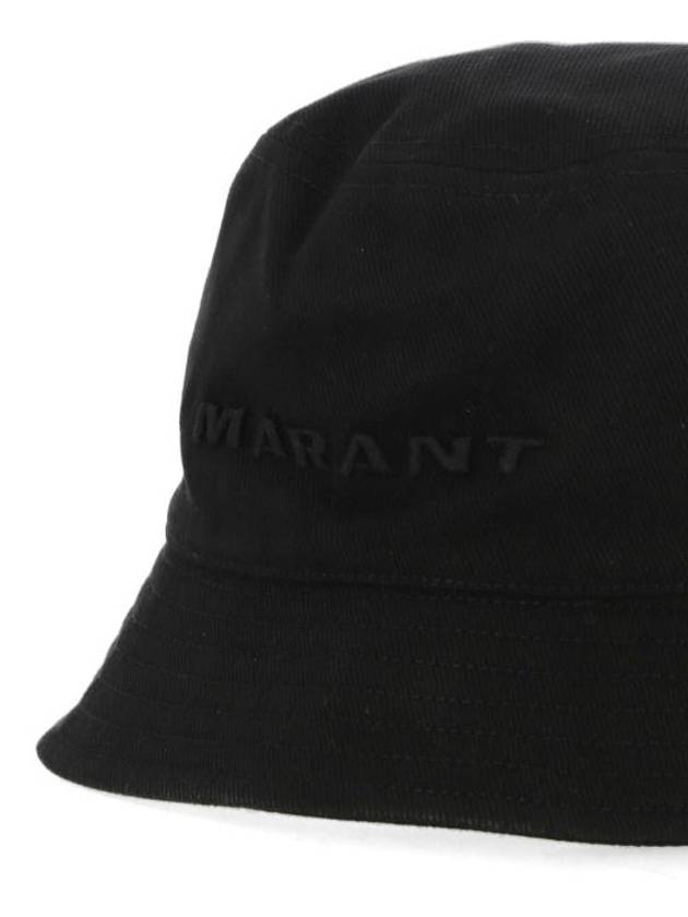 Embroidered Logo Bucket Hat Black - ISABEL MARANT - BALAAN 3