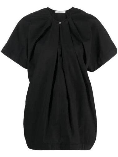 Women's Parachute Garment Dyed Cotton Blouse Black - LEMAIRE - BALAAN 1