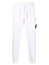 Waffen Patch Cotton Fleece Track Pants White - STONE ISLAND - BALAAN 2