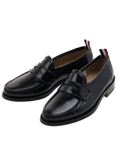 Pleated Leather Penny Loafers Black - THOM BROWNE - BALAAN 2