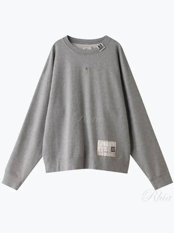 A13PO652 Gray Duck Embroidered Sweatshirt - MIHARA YASUHIRO - BALAAN 1