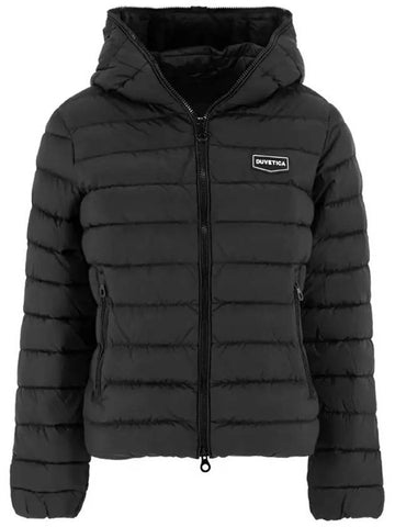 TRIZIA N hooded padded jacket black VDDJ00925 K0001 BKS - DUVETICA - BALAAN 1