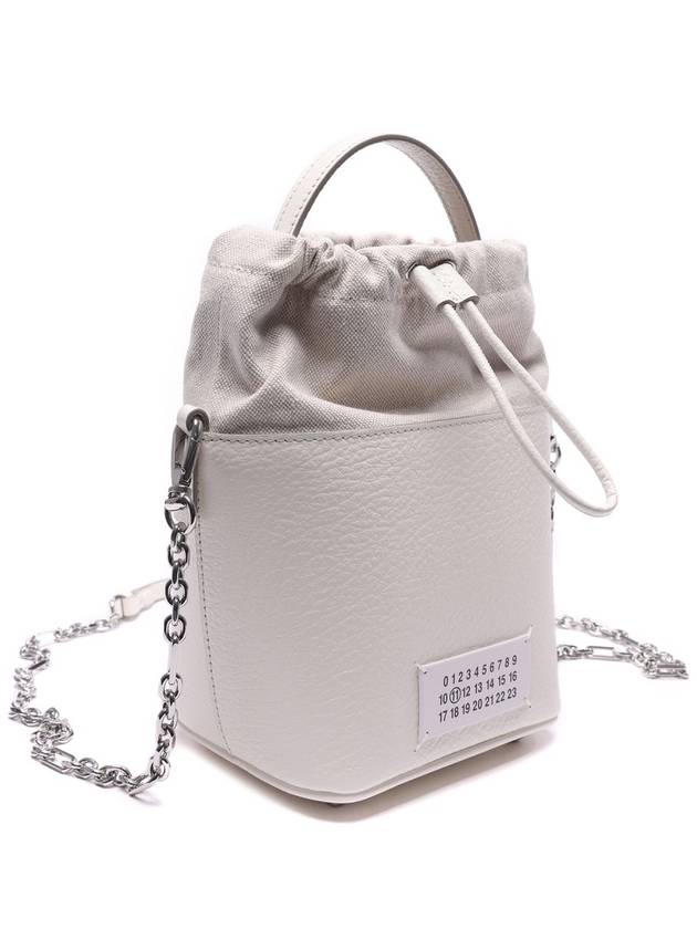 5AC Number Logo Texture Leather Bucket Bag Ivory - MAISON MARGIELA - BALAAN 4