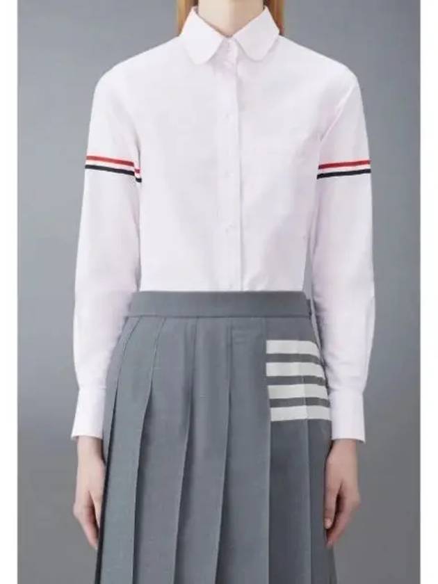 Women's Armband University Striped Oxford Shirt Light Pink - THOM BROWNE - BALAAN 2