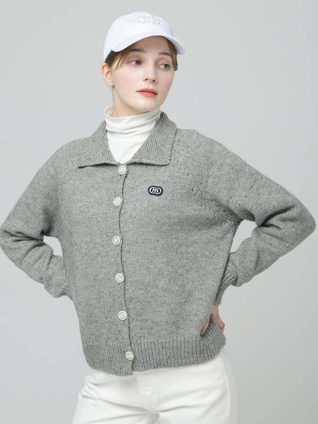 Doyou Know MC Women s Shirt Collar Neck Nefsa Wool Gray Cardigan DO6242KT15 - DOYOUKNOWMC GOLF WEAR - BALAAN 3