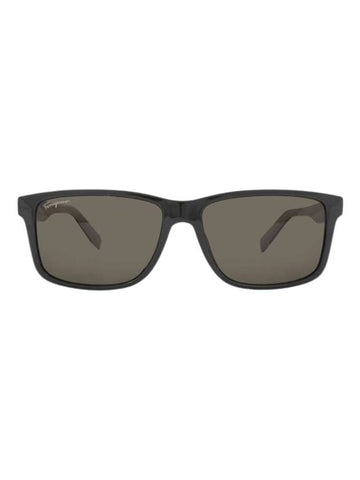 Eyewear Rectangle Regular Sunglasses Dark Grey - SALVATORE FERRAGAMO - BALAAN 1