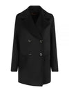 Kent Wool Double-Breasted Peacoat Black - MAX MARA - BALAAN 2