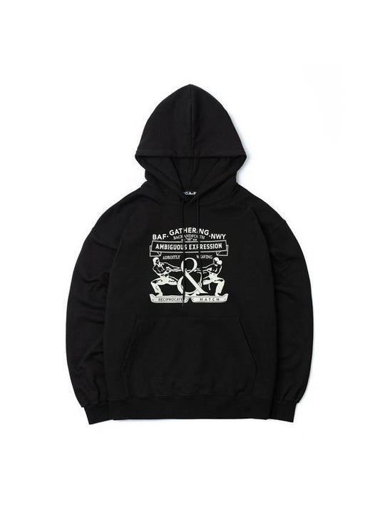 Print Logo Hoodie Black BFMCFTS30 - BACKANDFORTH - BALAAN 2