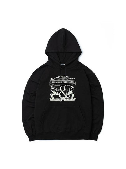 Men's Print Logo Hoodie Black - BACKANDFORTH - BALAAN 2