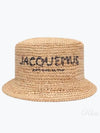 Embroidered Logo Bucket Hat Natural - JACQUEMUS - BALAAN 2