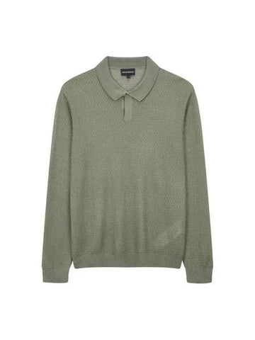 Men s Stitch Organization Polo Knit Olive 271714 - EMPORIO ARMANI - BALAAN 1