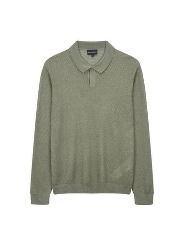 Men s Stitch Organization Polo Knit Olive 271714 - EMPORIO ARMANI - BALAAN 1