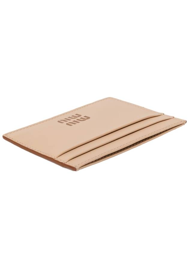 Logo Leather Card Wallet Code Cognac - MIU MIU - BALAAN 4