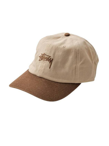 Stock Low Pro Ball Cap Natural Chocolate - STUSSY - BALAAN 1