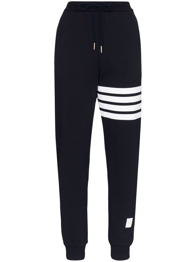 Women's Engineer 4 Bar Cotton Loopback Knit Track Pants Navy - THOM BROWNE - BALAAN 2