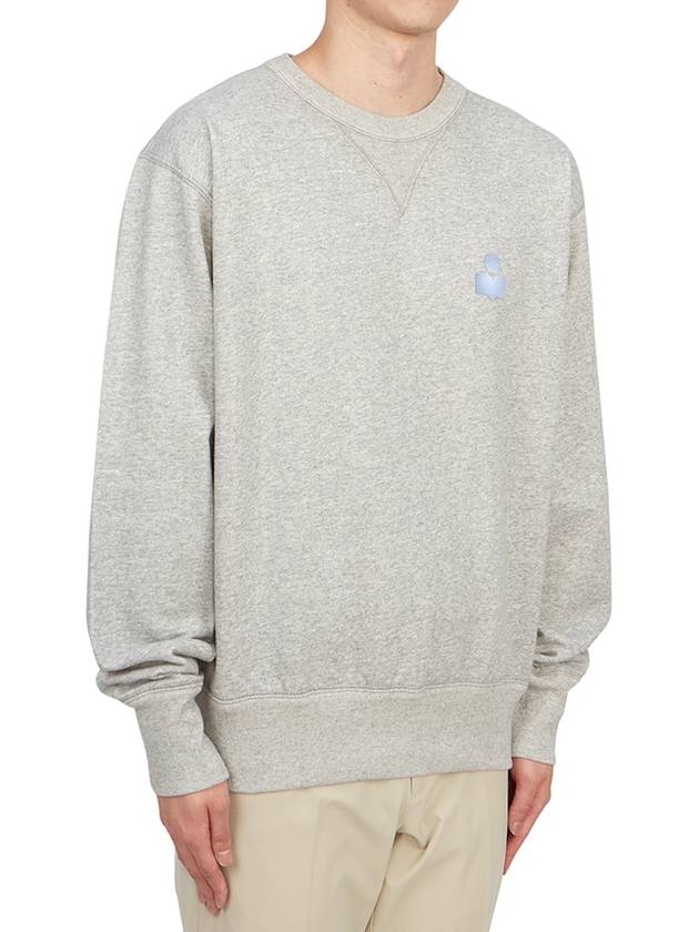 Mike Cotton Logo Sweatshirt Grey - ISABEL MARANT - BALAAN 4