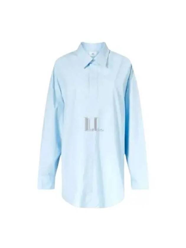 Long Sleeve Shirt Short Dress Sky Blue - AMI - BALAAN 2