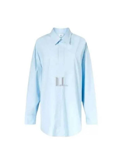 Long Sleeve Shirt Short Dress Sky Blue - AMI - BALAAN 2