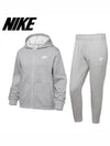 Sportswear club brushed fleece full zip up jacket junior winter tracksuit set gray FD3114 063 - NIKE - BALAAN 2