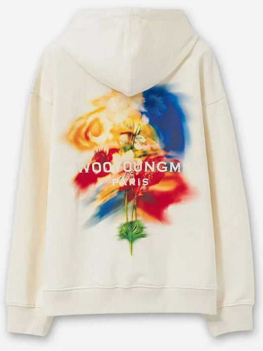 Swaying Flower Back Logo Hoodie Ivory W243TS36724I - WOOYOUNGMI - BALAAN 2