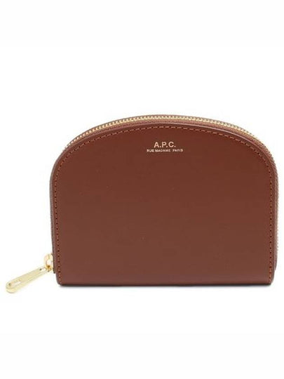 Demi Lune Half Moon Zipper Card Wallet Brown - A.P.C. - BALAAN 2