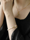 Freshwater Pearl Ball Bracelet Gold - SOSOO - BALAAN 3