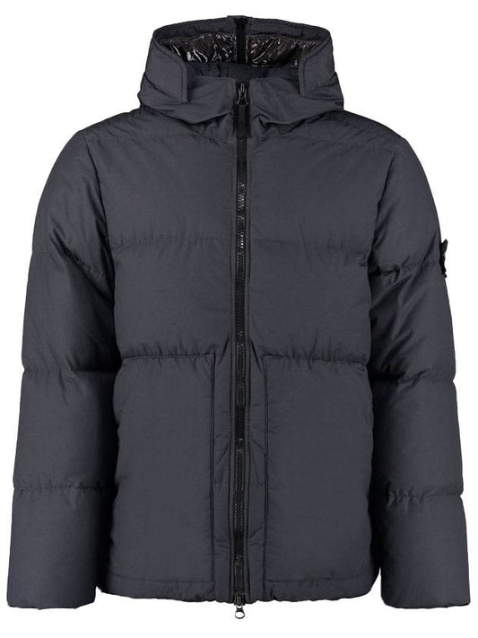 Split Hood Padding Dark Gray - STONE ISLAND - BALAAN.