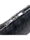 Intrecciato Leather Mini Cross Bag Black - BOTTEGA VENETA - BALAAN 10