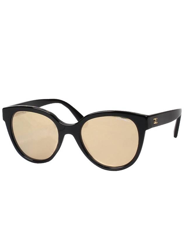 Eyewear Butterfly 24K Gold Mirror Sunglasses Black - CHANEL - BALAAN 2