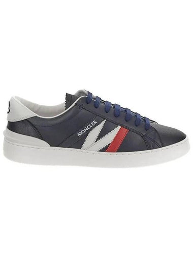 Men's Monaco Trainer Low Top Sneakers Dark Blue - MONCLER - BALAAN 1