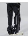 Cut Off Bleach Washed Denim Wide Pants Black - FLAVORISM - BALAAN 1