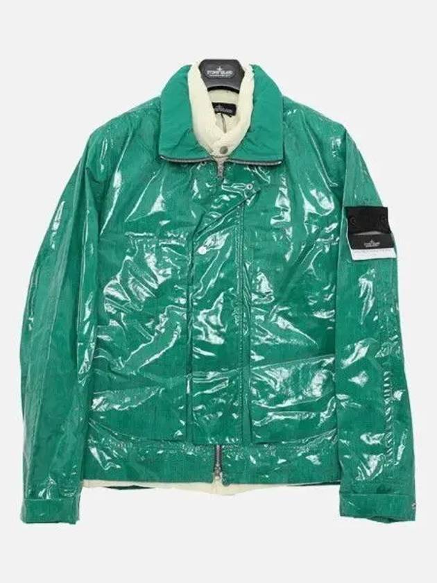 Shadow Glass Poplin Jacket Green - STONE ISLAND - BALAAN 2