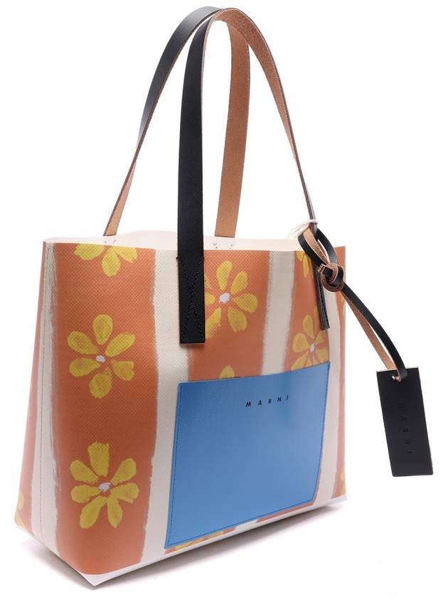 Daisy Rain Print Tote Bag Orange - MARNI - BALAAN 4