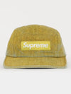 Patch Logo Coated Denim Camp Cap SS24H35 YELLOW - SUPREME - BALAAN 3