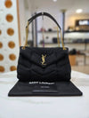 Lulu puffer bag chain shoulder black gold medium fabric 5774752F94 - SAINT LAURENT - BALAAN 4