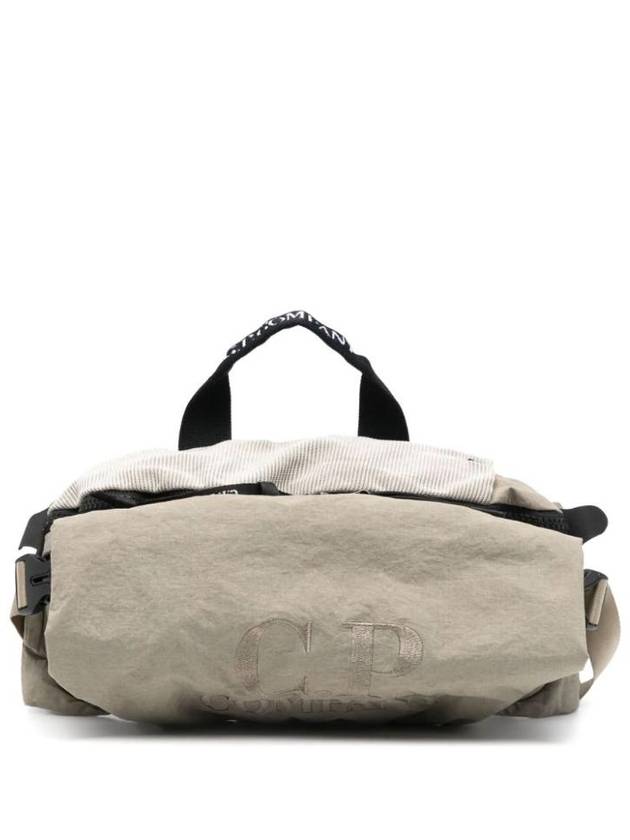 Plain Paper Touch Logo Waist Belt Bag Beige - CP COMPANY - BALAAN 1