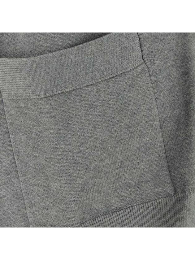 Stitched Cotton 4 Bar Cardigan Grey - THOM BROWNE - BALAAN 4