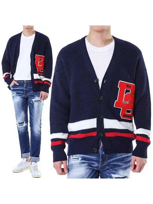 Logo Patch Cardigan Black - DSQUARED2 - BALAAN 3